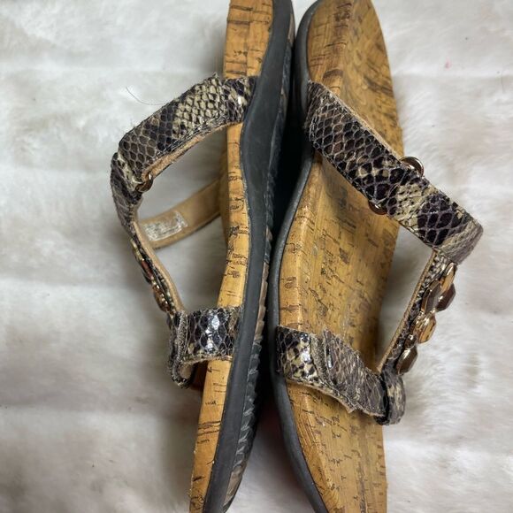 Vionic by Orthaheel Viviana snake skin print jewel Embellished Sandals SZ8 - Picture 4 of 12